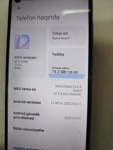 samsung mini notebook: Redmi Note 9, 128 GB, rəng - Göy — 2