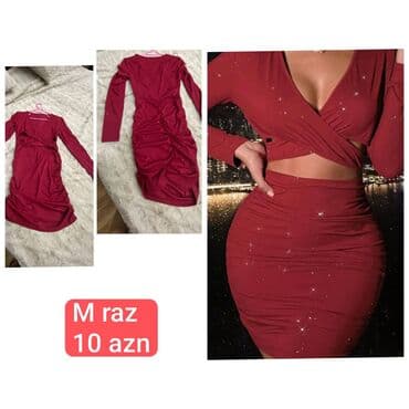 Ножи: Вечернее платье, Мини, Benetton, M — 1