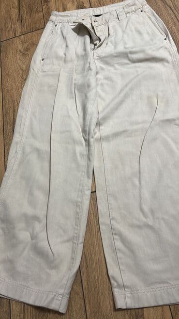 oversize şalvar: Bol kəsim Şalvar, Massimo Dutti, L, rəng - Bej — 1