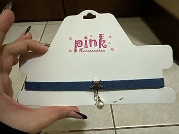 xonca bezemek: Brend: Pink Accessories Məhsul: Boyunbağı çoker - Material: mavi — 1
