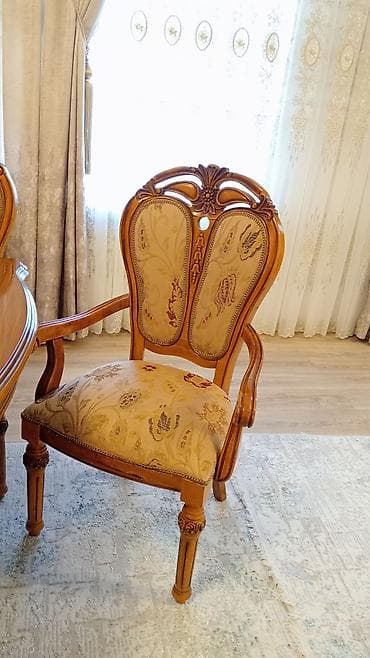 restoran ucun stol stul: Qonaq otağı üçün, Yeni, Açılan, Dördbucaq masa, 8 stul — 6