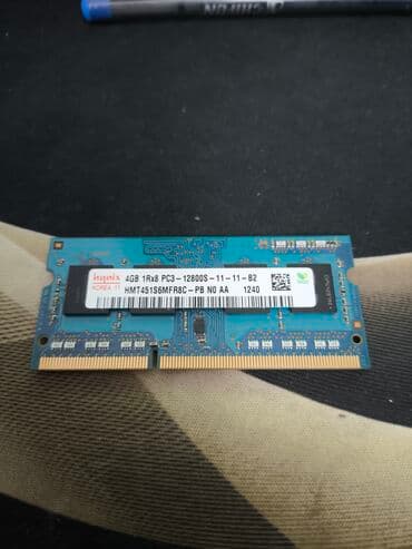 Operativ yaddaş (RAM) Hynix, 4 GB, 1600 Mhz, DDR3, Noutbuk üçün, İşlənmiş lalafo.az -da Operativ yaddaş (RAM) Hynix, 4 GB, 1600 Mhz, DDR3, Noutbuk üçün, İşlənmiş