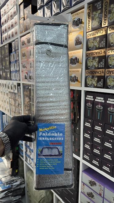 kuba xboss: Metallik, qatlanan reflektiv avtomobil günlüyü (sunshade) - Ön şüşə — 1