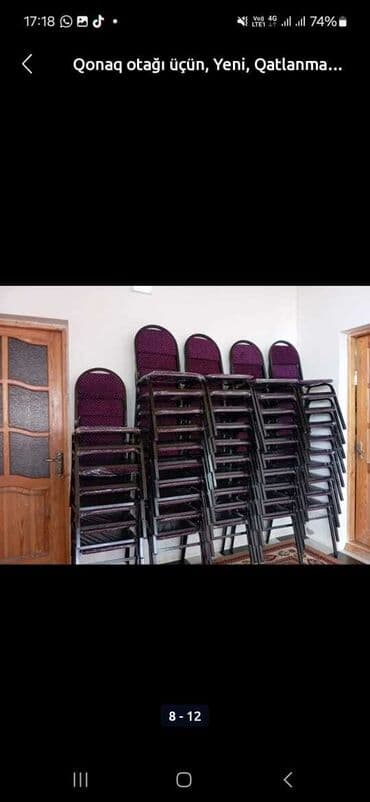 gaming oturacaqlar: Qonaq otağı üçün, Yeni, Qatlanan, rəng - Bordo Stul — 3