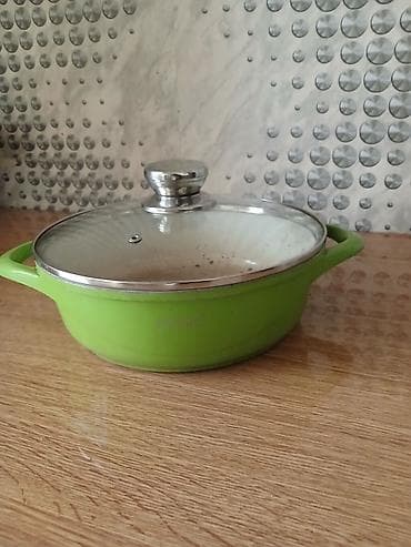 Qazan, rəng - Yaşıl, Keramika, 26 sm