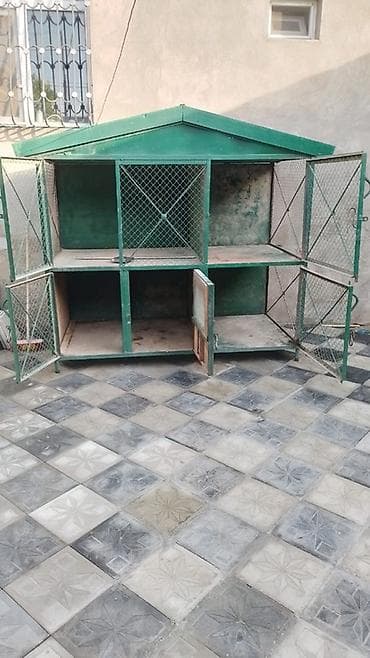 Heyvanlar üçün mallar: Metalkarkas quş/heyvan qəfəsi – 6 bölməli - Material: möhkəm metal — 1