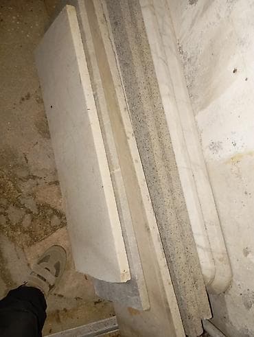 eşşək sutu: Mermer pəncərəaltılar/pilləkan oturacaqları - Material: təbii ağ — 4