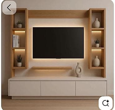 Yeni, Düz TV altlığı, Polkalı, Laminat