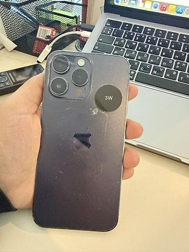 iphone 14 pro qiymət: IPhone 14 Pro Max, 256 GB, Deep Purple, Simsiz şarj, Face ID, Sənədlərlə — 8