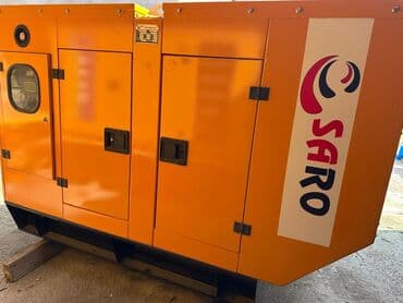 Sarı rəngdə, Saro markalı generator. Bu generator elektrik enerjisi