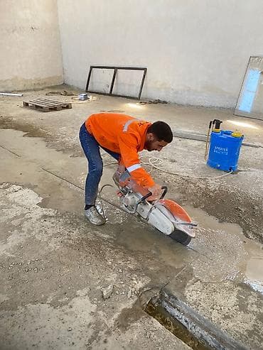malyar isleri: Beton kəsmə xidməti Peşəkar avadanlıqla (STIHL benzinli kəsici, su — 8