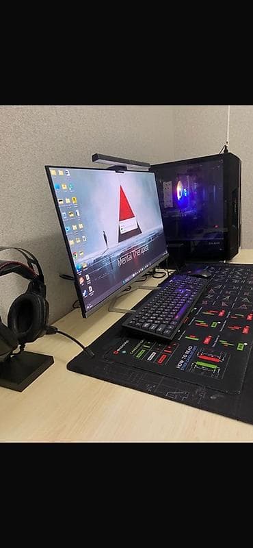 Güclü masaüstü oyun/ofis kompüteri – tam set yeni alinib monitor: HP