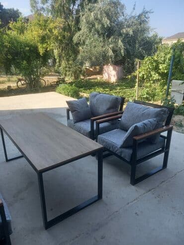 paduqa satisi: Yeni, Kvadrat masa, 4 stul, Açılmayan, Skameykalar ilə, Metal, Azərbaycan — 4