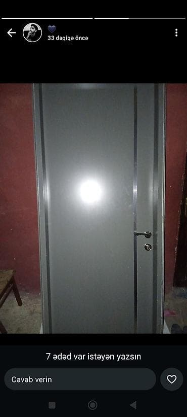 tek kıravat: Məhsul: Daxili otaq qapıları (7 ədəd) - Rəng: Tünd boz (mat) - — 2