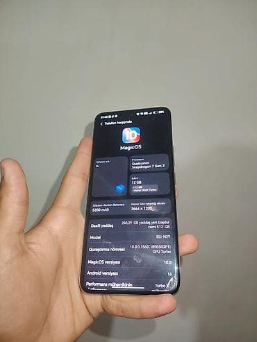 redmi 15 pro plus: Honor 200 Pro, 512 GB, rəng - Gümüşü, Barmaq izi — 6