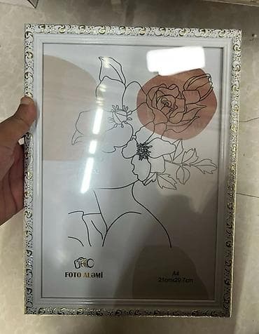 divar aboyu: Foto/sertifikat çərçivələri dəsti - Ölçülər: - A4 (21x29,7 sm) – — 7