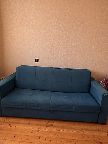 parda tul: Mavi rəngli 3‑yerlik divan - ünvan yeni Günəşli D 34 Real alıcıya — 2