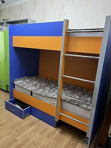 usag ucun: Oğlan və qız üçün, İşlənmiş, Çarpayı, Matras ilə, Siyirməli, MDF — 2