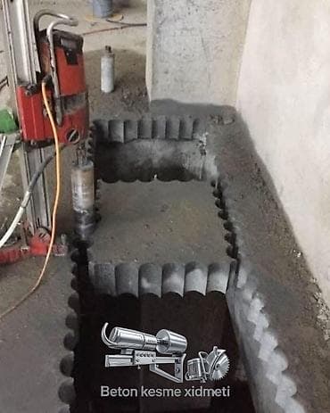 #Betonkesme #betondeşmə Beton kubik kərpic - dən kəsim deşim