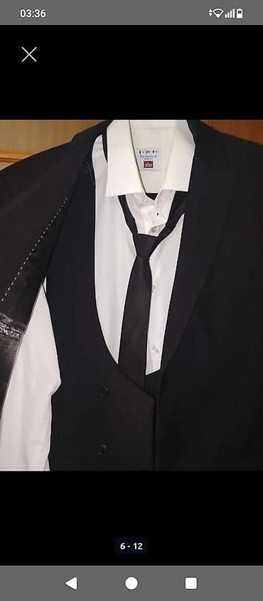 geynilmis paltarlar: Pashaturk kişi geyim dəsti - Rəng: qara (ağ köynəklə) - Stil: Slim — 7