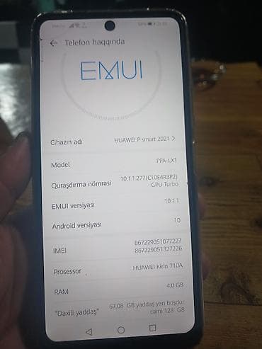 Huawei P smart 2020, 128 GB, İki sim kartlı