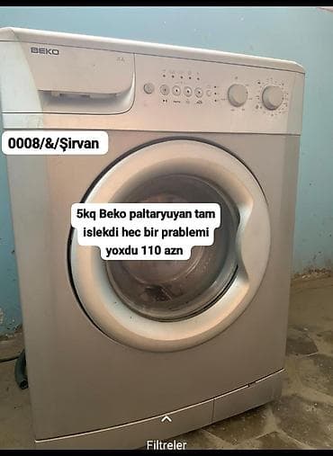 rollu maşın oyunu: Paltaryuyan maşın Beko, 5 kq, Avtomat, Qurutmasız, Kredit yoxdur — 1