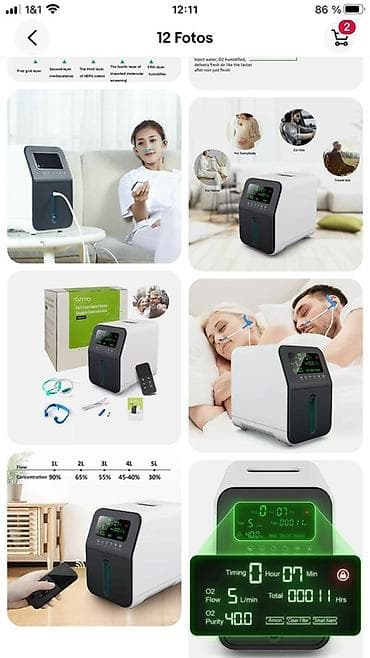 Ингаляторы, небулайзеры: OSITO Full Intelligent Home Oxygen Concentrator – məişət üçün ağıllı — 3