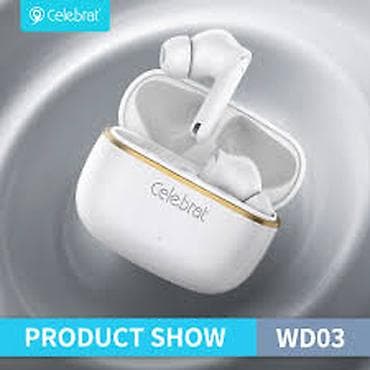audi 6: Kateqoriya: Qulaqlıqlar Brend: Celebrat Model: WD03 white Təsvir — 1