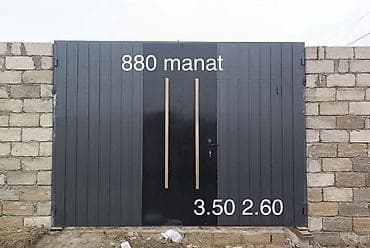 işlənmiş dəmir darvazalar: Dəmir Həyət darvazası, 3 m, Mexaniki, Qapı ilə, rəng - Boz, Kredit yoxdur — 2