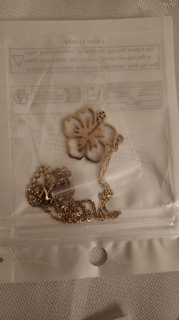 Ювелирные изделия: Zərif çiçək və kəpənək asqılı boyunbağılar dəsti - Material — 3