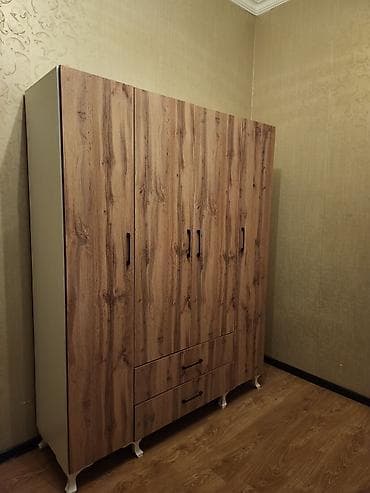 balaca dolab: 4 qapılı, Siyirməli, Qəhvəyi, Digər material, Açılan, Düz dolab — 1