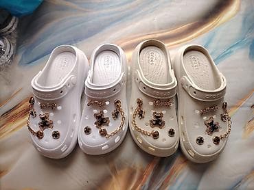Məhsul: Bəzəkli rezin klonqlar (Crocs tərzində) - Rəng: ağ - lalafo.az -da Məhsul: Bəzəkli rezin klonqlar (Crocs tərzində) - Rəng: ağ -