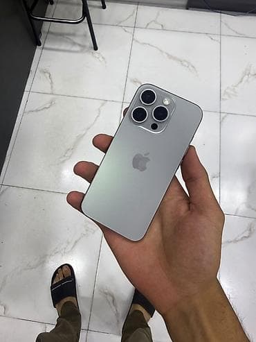iphone 15 satış: IPhone 15 Pro, White Titanium, Face ID — 1