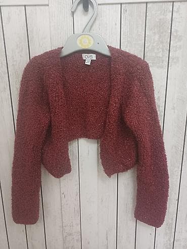 OVS brendi, qız uşaqları üçün qısa kardiqan/bolero. - Rəng: tünd bordo