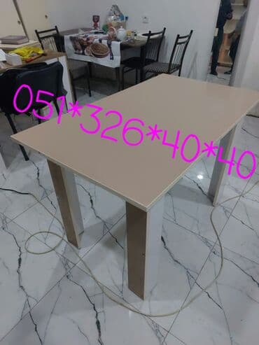 Masa və oturacaq dəstləri: Qonaq otağı üçün, Yeni, Açılan, Dördbucaq masa, 1 stul — 29