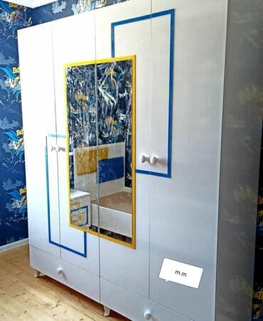 4 qapili dolab: Yeni, Açılan, 4 qapılı Düz dolab, Qarderob, paltar dolabı, Azərbaycan — 2