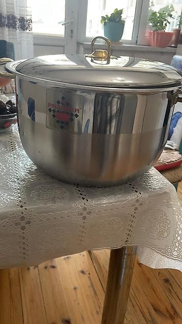 Qazan, rəng - Gümüşü, Paslanmayan polad