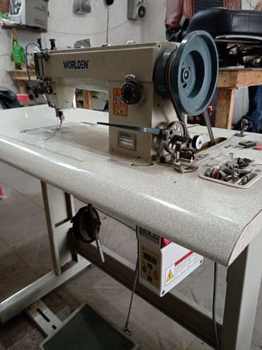 поясная машина бу: WORLDEN sənaye tikiş maşını – masa və pedalla birlikdə hal hazırda — 3
