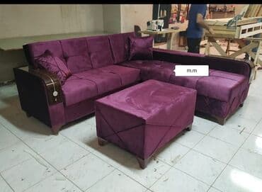 ортопедический диван: Угловой диван, Новый, Раскладной, С подъемным механизмом, Ткань, Доставка в районы — 4