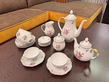 Ev və bağ: Çay dəsti, rəng - Ağ, Farfor, 6 nəfərlik, Almaniya — 5