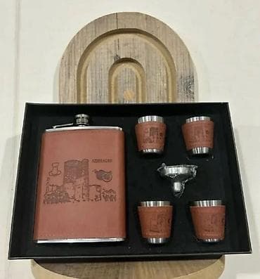 mini disk: Hədiyyəlik “Azerbaijan” kolbası/flask dəsti - Material: paslanmayan — 1