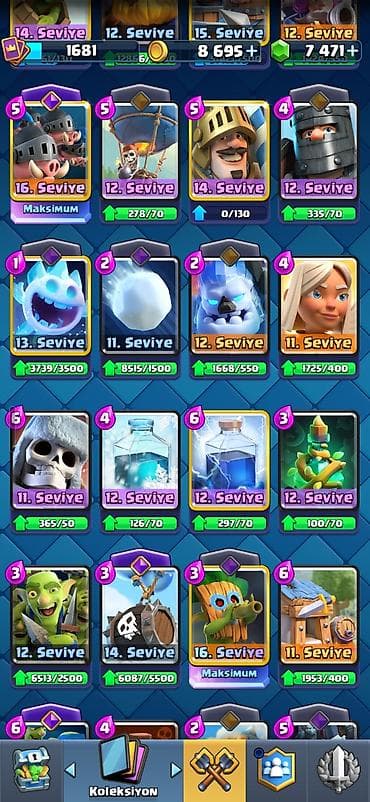 video reqstrator: Clash Royale hesabı – güclü və tam kart kolleksiyası ilə - Kral — 6
