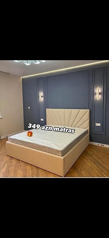 Mebel dəsti – yumşaq başlıqlı çarpayı və ortopedik matras - Dizayn