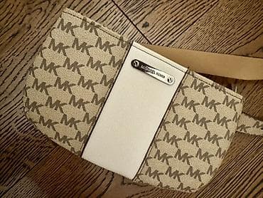 Michael Kors monoqramlı kəmər çanta - Dizayn: Bej tonlarda MK — 1