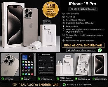 iphone 13 pro xr: IPhone 15 Pro, 128 GB, Natural Titanium, Face ID — 1