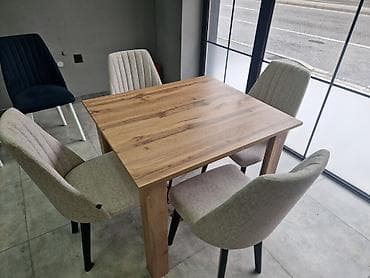 Mətbəx üçün, Açılmayan, Kvadrat masa, 4 stul