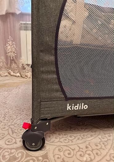 manej qiymeti: Kidilo travel uşaq çarpayısı / manez - Rəng: tünd boz, tekstilli — 4