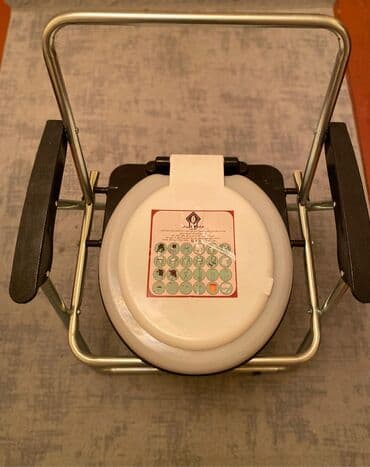 Daşınan tualet kreslosu (komod stul) - Möhkəm metal çərçivə, sabit və