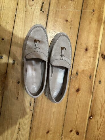 mavi mokasinlər: Ölçü: 36, rəng - Bej, İşlənmiş — 4