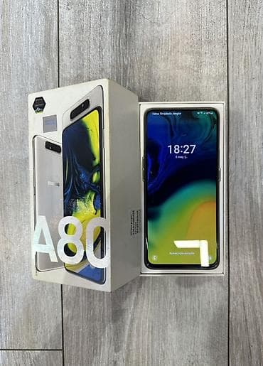 samsung a5 ekranı: Samsung Galaxy A80, 128 GB, rəng - Gümüşü, İki sim kartlı — 1